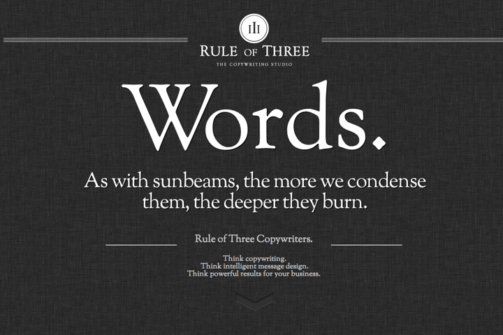 Rule of Three website preview